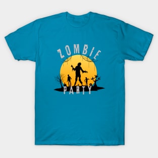 funny sayings zombie party day T-Shirt